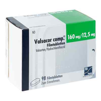 Valsacor comp 160mg/12,5mg 98 stk von TAD Pharma GmbH PZN 08473376