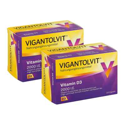 Vigantolvit 2000 I.E. Vitamin D3 Weichkapseln 2x120 stk von P&G Health Germany GmbH PZN 08101107