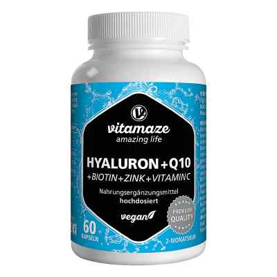 Vispura HYALURONSÄURE 200 mg hochdos.+Coenzym Q10 vegan 60 stk von Vitamaze GmbH PZN 13815287