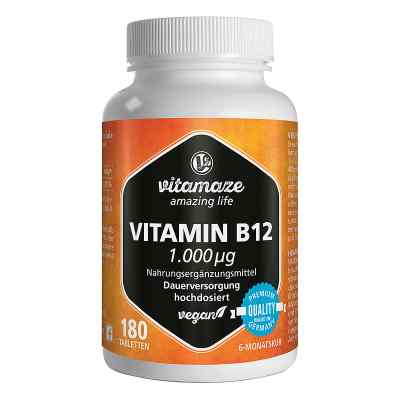 Vitamaze VITAMIN B12 1.000 μg hochdosiert vegan 180 stk von Vitamaze GmbH PZN 12580592