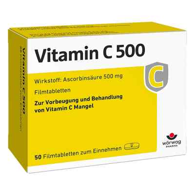 Vitamin C 500 Filmtabletten 50 stk von Wörwag Pharma GmbH & Co. KG PZN 00652240