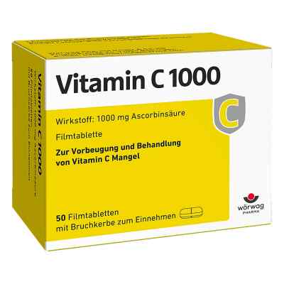 Vitamin C1000 Filmtabletten 50 stk von Wörwag Pharma GmbH & Co. KG PZN 00652211