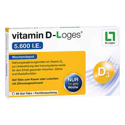 vitamin D-Loges 5.600 I.E. Gel-Tabs 60 stk von Dr. Loges + Co. GmbH PZN 11640978