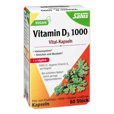 Vitamin D3 1000 vegan Vital-kapseln Salus 60 stk von SALUS Pharma GmbH PZN 06927548