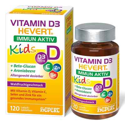Vitamin D3 Hevert Immun Aktiv Kids Lutschtabletten 120 stk von Hevert-Arzneimittel GmbH & Co. KG PZN 19972409