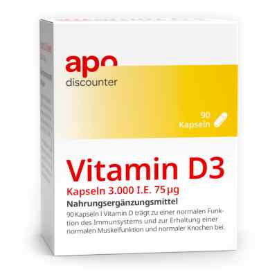 Vitamin D3 Kapseln 3.000 I.e. 75 µg 90 stk von apo.com Group GmbH PZN 18369680