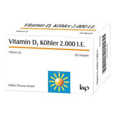 Vitamin D3 Köhler 2000 Ie Kapseln 60 stk von Köhler Pharma GmbH PZN 09942407