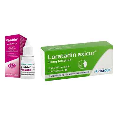 Vividrin Azelastin Augentropfen + Loratadin axicur 10 Mg Tablett