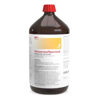 Wasserstoffperoxid Lösung 3% 1000 g (1L) von apodiscounter 1000 g von apo.com Group GmbH PZN 18650135