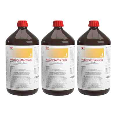 Wasserstoffperoxid Lösung 3% 1000 g (1L) von apodiscounter 3x1000 g von apo.com Group GmbH PZN 08102313