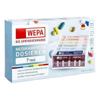 Wepa Medikamentendosierer 7 Tage Regenbogen/UV-Schutz+ 1 stk von WEPA Apothekenbedarf GmbH & Co K PZN 18877956