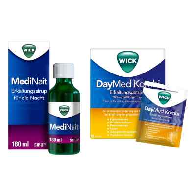 Wick MediNait Erkältungssirup für die Nacht 180 ml + Wick DayMed 1 stk von WICK Pharma - Zweigniederlassung PZN 08102438