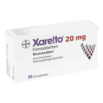 Xarelto 20 mg Filmtabletten 98 stk von axicorp Pharma B.V. PZN 10999364