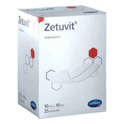 Zetuvit Saugkompressen steril 10x10 cm 25 stk von Avitamed GmbH PZN 15824758