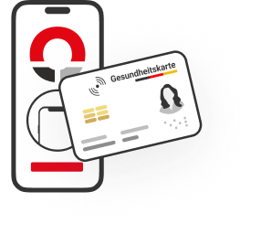 eGK und Smartphone mit apo.com-Gruppenlogo